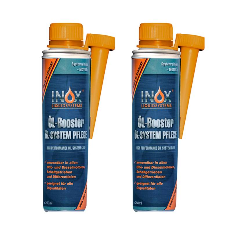 INOX® Öl Booster, Öl Systempflege Additiv für KFZ - 2 x 250 ml von INOX-LIQUIDSYSTEMS