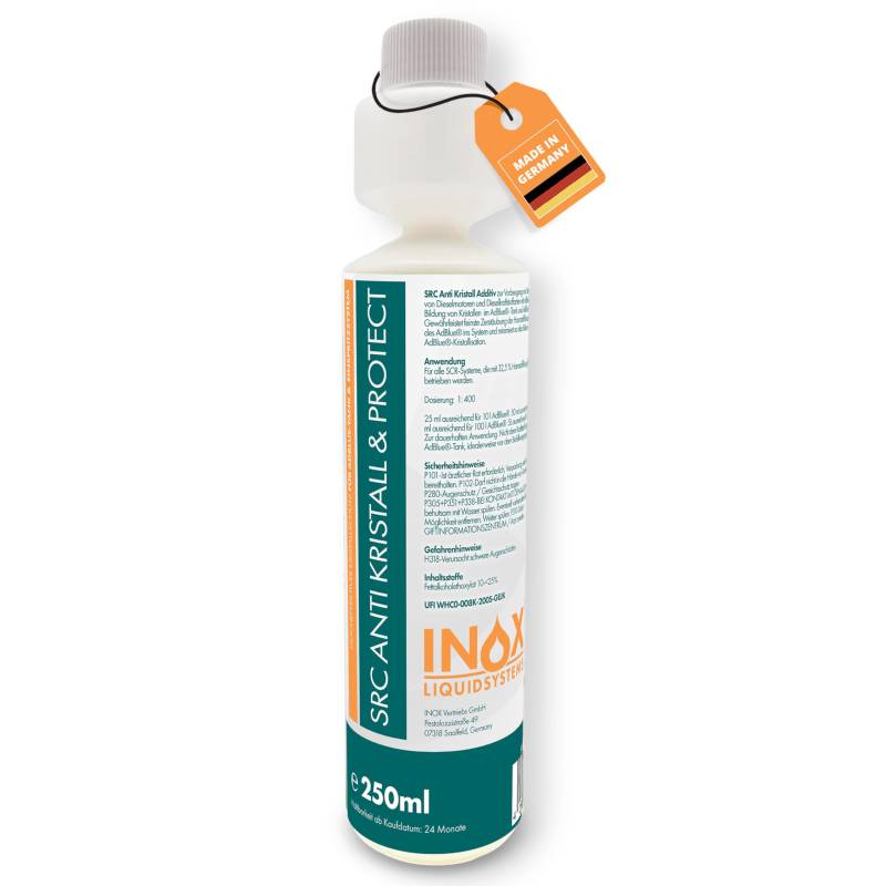 INOX - effektives SRC Anti Kristall & Protect Adblue Additiv 250 ml | Adblue Zusatz schütz vor Kristallbildung im SCR-System | Adblue Reiniger hilft Ablagerungen & Verunreinigungen vorzubeugen von INOX-LIQUIDSYSTEMS