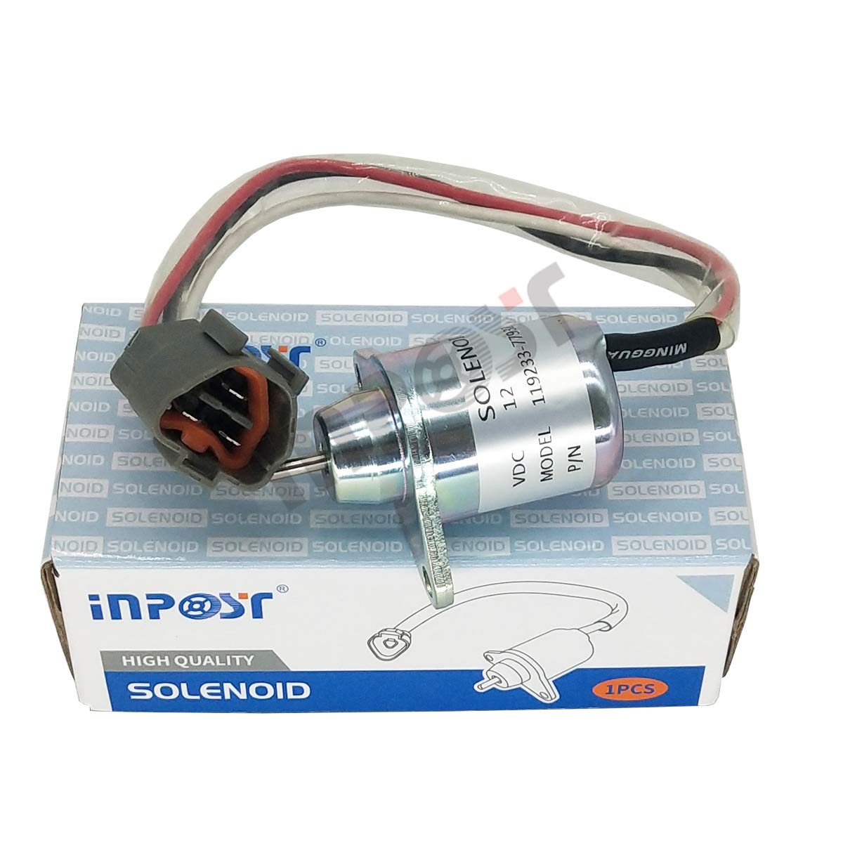 INPOST 119233-77932 12V Stop Solenoid 1503ES-12S5SUC12S für Hyundai Daewoo Komatsu Bagger Yanmar Motor 119233-77932 von INPOST