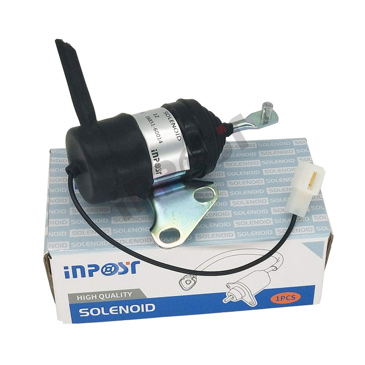 INPOST 12 V 16851-60014 Stop Solenoid für Kubota BX2230D RTV900R RTV900T B7410D BX1500D BX1800D Z482 Z602 D722 D902 D782 D622 Z402 1 1 1 6851 60010 16851-60011 16851-60012 16851-60013 von INPOST