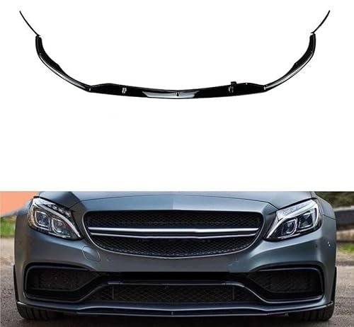 Auto Frontlippe Frontspoiler für Benz Classe C W205 C205 S205 C63 AMG 2015-2022,Antikollisions FrontstoßStange Splitter Spoilerlippe Diffusor,A/Glossy Black von INRNT