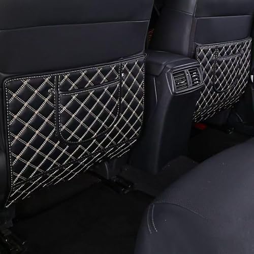 INTEAU Auto Rücksitz Anti Kick Pad für Audi,Leder Anti Kick Pad für Autositze Auto Rücksitz Schutzpolster mit Tasche Autositz Rücken Anti Kick Matte Zubehör,E-M von INTEAU