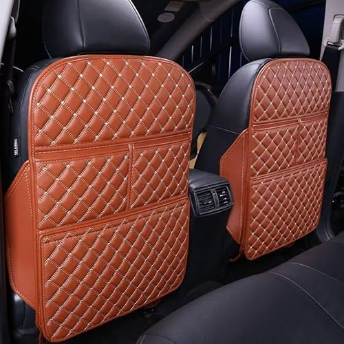 INTEAU Auto Rücksitz Anti Kick Pad für Land Rover,Leder Anti Kick Pad für Autositze Auto Rücksitz Schutzpolster mit Tasche Autositz Rücken Anti Kick Matte Zubehör,B-L von INTEAU