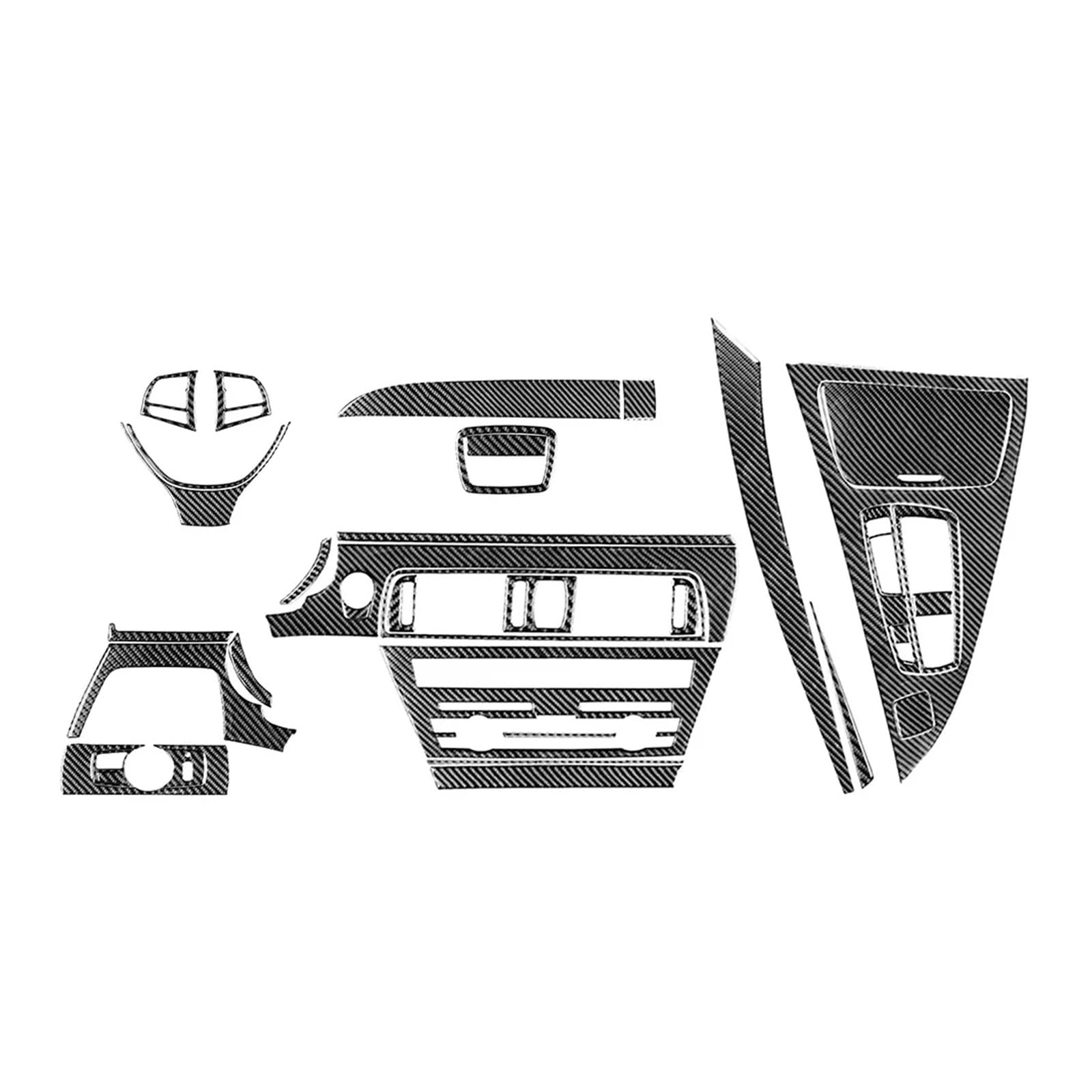 Auto-Innenrahmen Auto-Innenkonsolen-Panel-Kits Abdeckungsverkleidung Für 6er-Serie Für F12 Für F13 2011 2012 2013 2014 2015 2016 2017 2018 Auto-Mittelkonsolenverkleidung(Black) von INXKED
