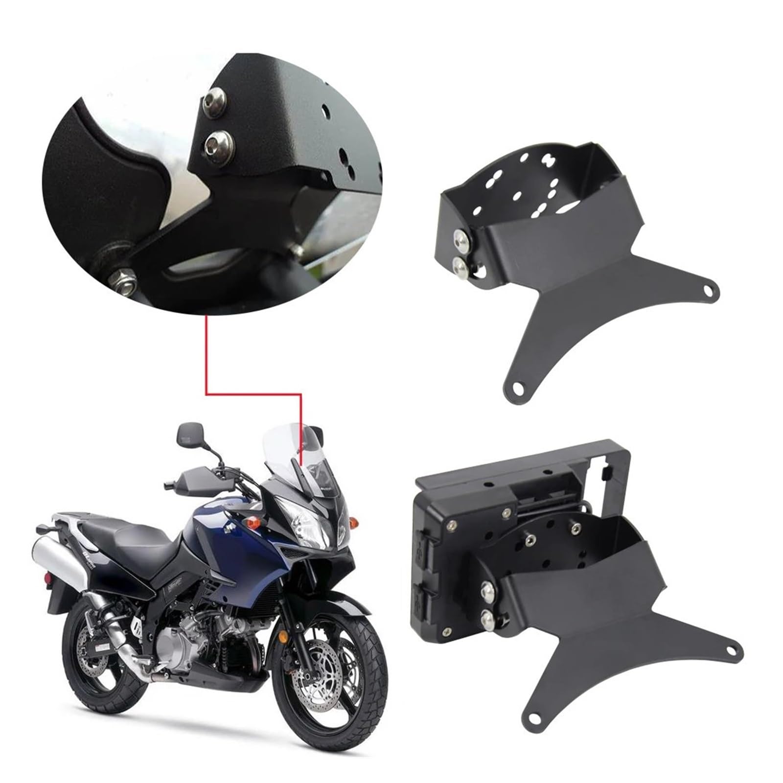 Motorrad Handy Navigationshalterung Für Suzuki Für V-Strom 650 1000 Für DL 1000 650 Für Vstrom Motorrad Halterung Smartphone GPS Halter Navigation Halterung(Bracket) von INXKED