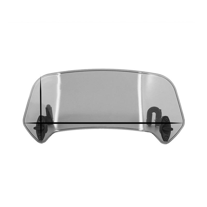 INXKED Windschild Motorrad Frontscheibe Universal Für MT07 Für MT09 Für MT10 R1 R3 Für FZ6 Für TMAX530 Für TMAX 500 Für Xmax Für XJ6 Für XJR1300 Windabweiser (Color : Large Smoke) von INXKED