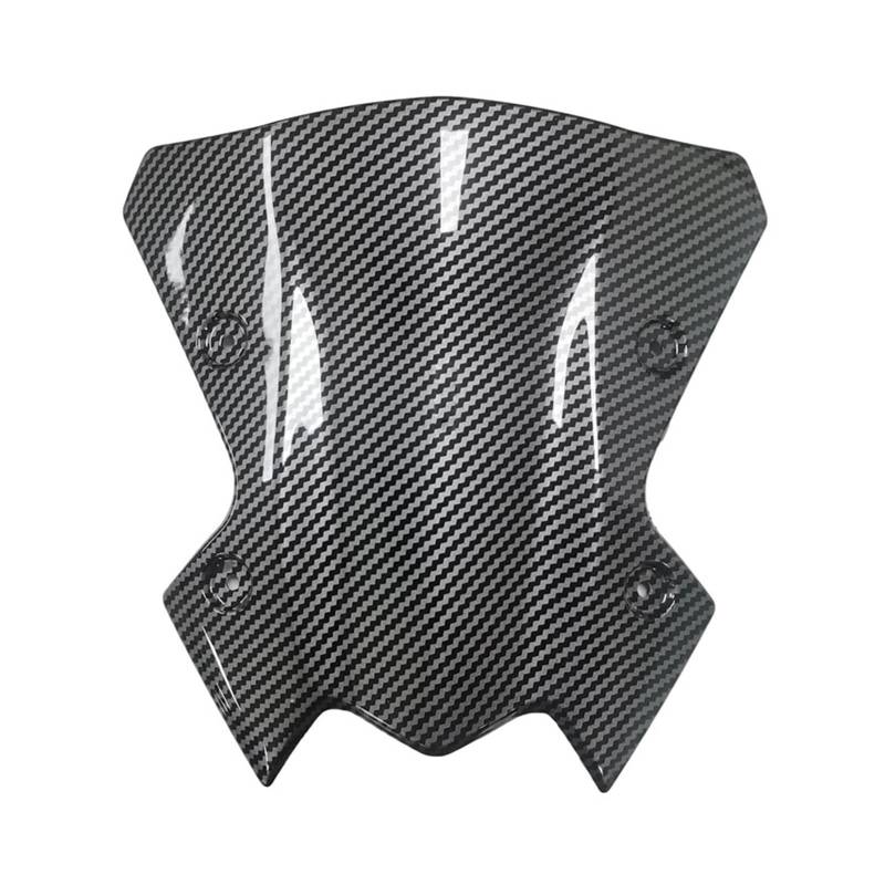 Windschild Motorrad Windschutzscheibe Windschutz Protektoren Carbon Look Schwarz Zubehör Für Kawasaki Für Z900 2020 2021 2022 2023 Windabweiser (Color : Carbon Fiber Look) von INXKED