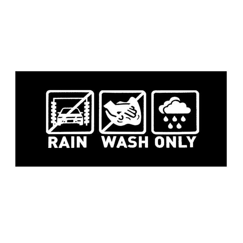 IOO6Z8SY Rain Wash Only lustige Cartoon-Autosticker Wasserdicht, UV-beständig, Autoaufkleber für Glatte Oberflächen (16cm x 6.5cm, 1 Stück) von IOO6Z8SY