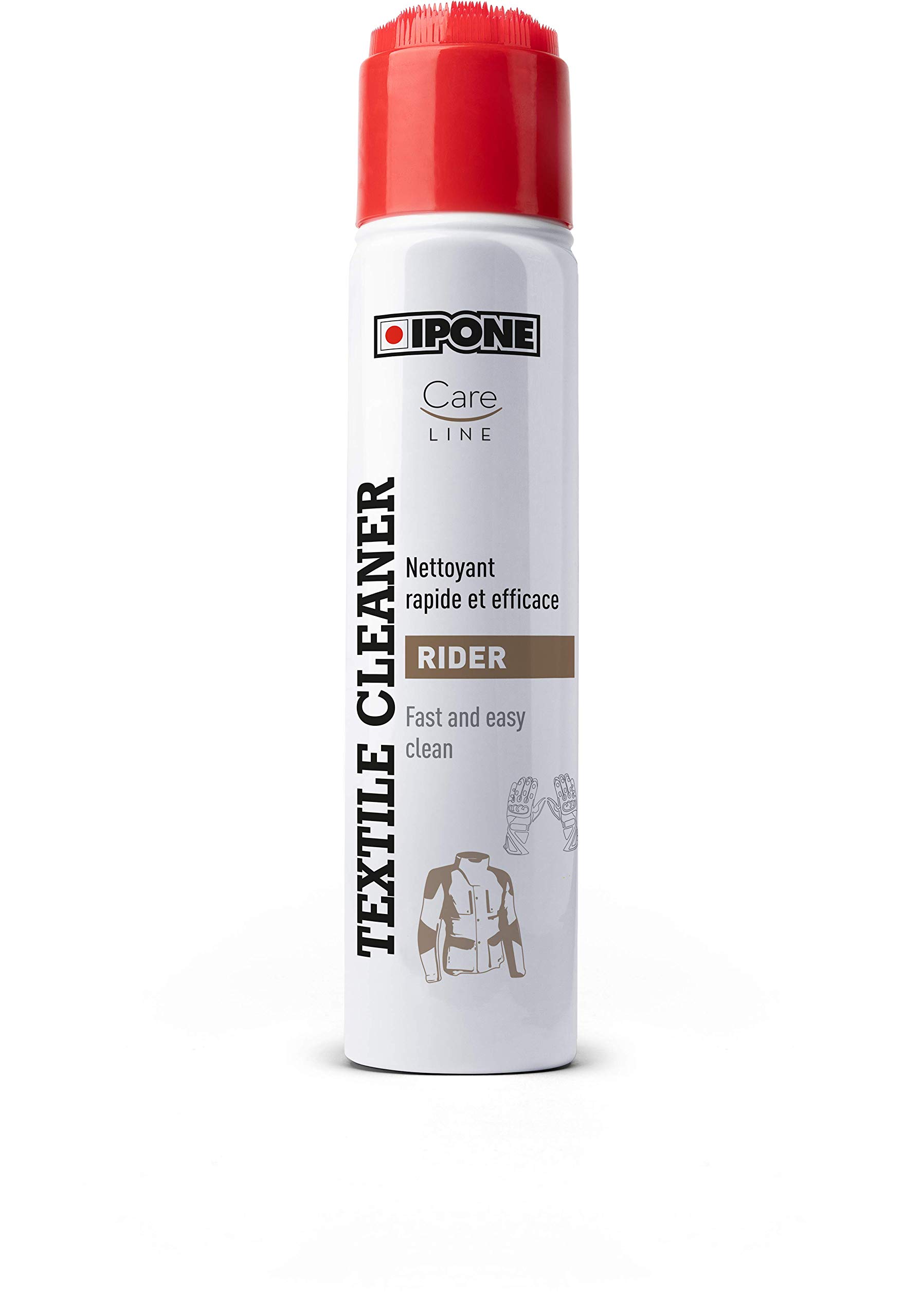 IPONE - Motorrad-Textilreinigungsschaum - Textile Cleaner - 300 ml - Geeignet für alle Textilarten - Praktisches Format Integrierte Bürste von IPONE