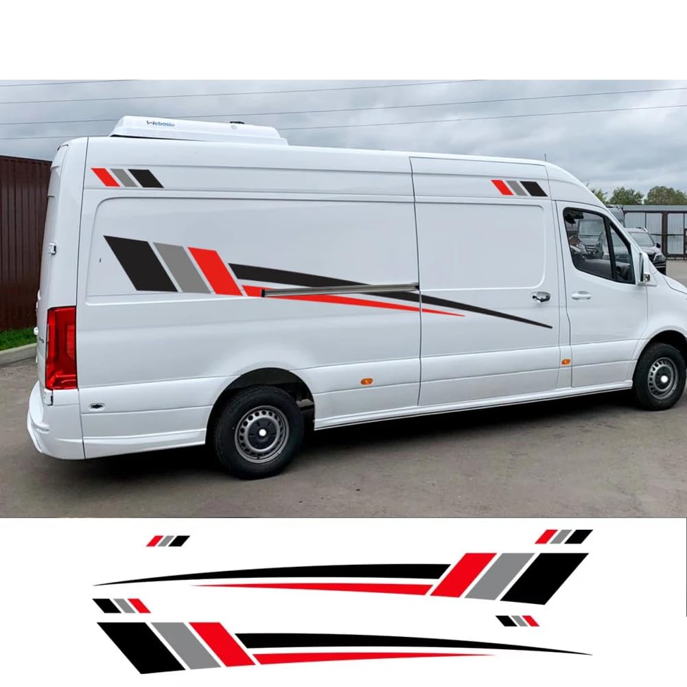 Auto-Karosserie-Seitenaufkleber, Grafikstreifen, Dekor-Aufkleber, universell, für Van, Wohnmobil, Wohnmobil, Laderaumverkleidung, Auto-Tuning-Zubehör Auto-Karosserie-Seitenaufkleber, Grafikstreifen, Dekor-Aufkleber, universell, für Van, Wohnmobil, Wohnmobil, Laderaumverkleidung, Auto-Tuning-Zubehör von IPROCAS