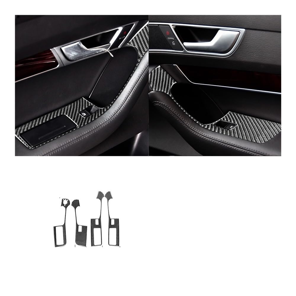 Auto Styling Zierleisten Für A6 Für S6 2005-2011 Aufkleber Tür Fensterheber Knopf Rahmen Hinten Aschenbecher Abdeckungen Trim Innen von IPUDIS