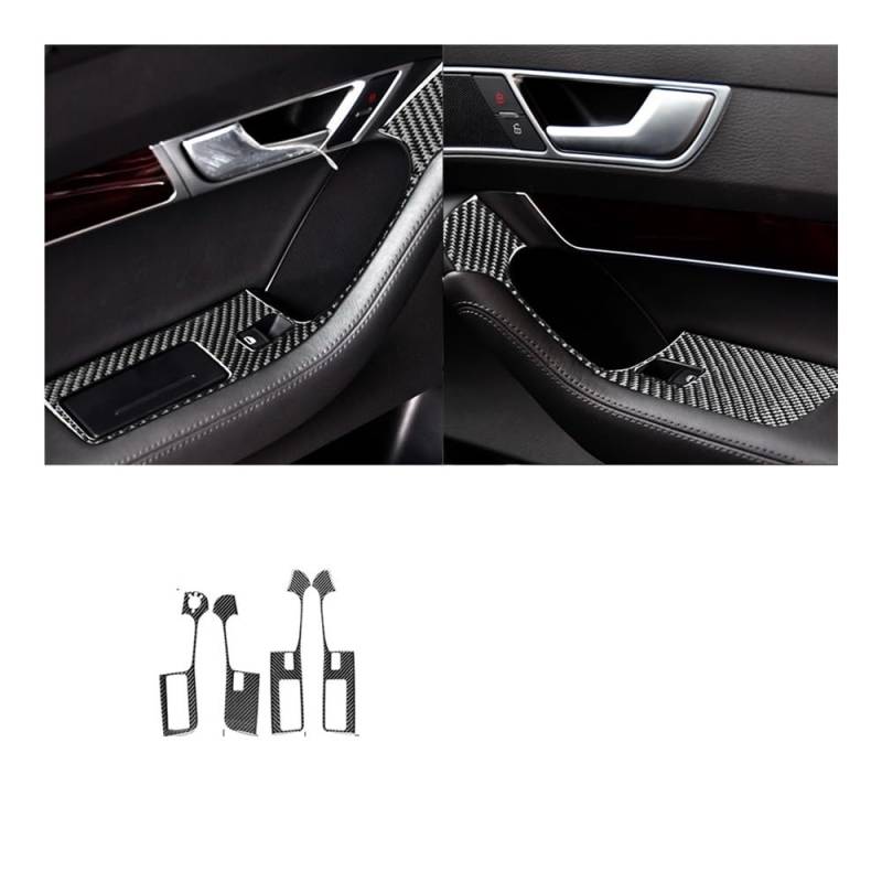 Auto Styling Zierleisten Für A6 Für S6 2005-2011 Aufkleber Tür Fensterheber Knopf Rahmen Hinten Aschenbecher Abdeckungen Trim Innen von IPUDIS