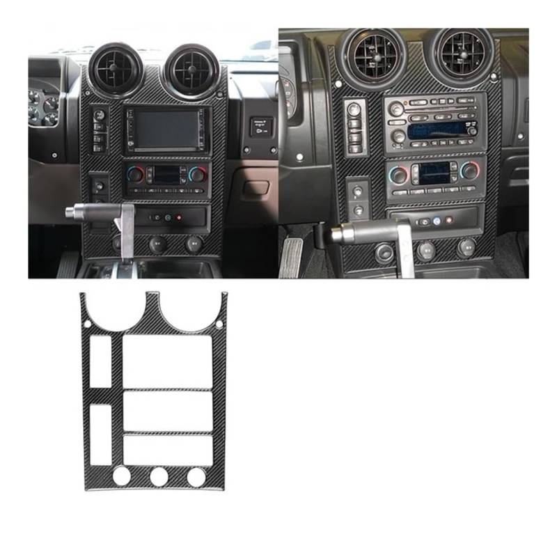 Auto Styling Zierleisten Mittelkonsole Radio CD Bedienfeld Kohlefaseraufkleber Für Hummer Für H2 2003 2004 2005 2006 2007 von IPUDIS