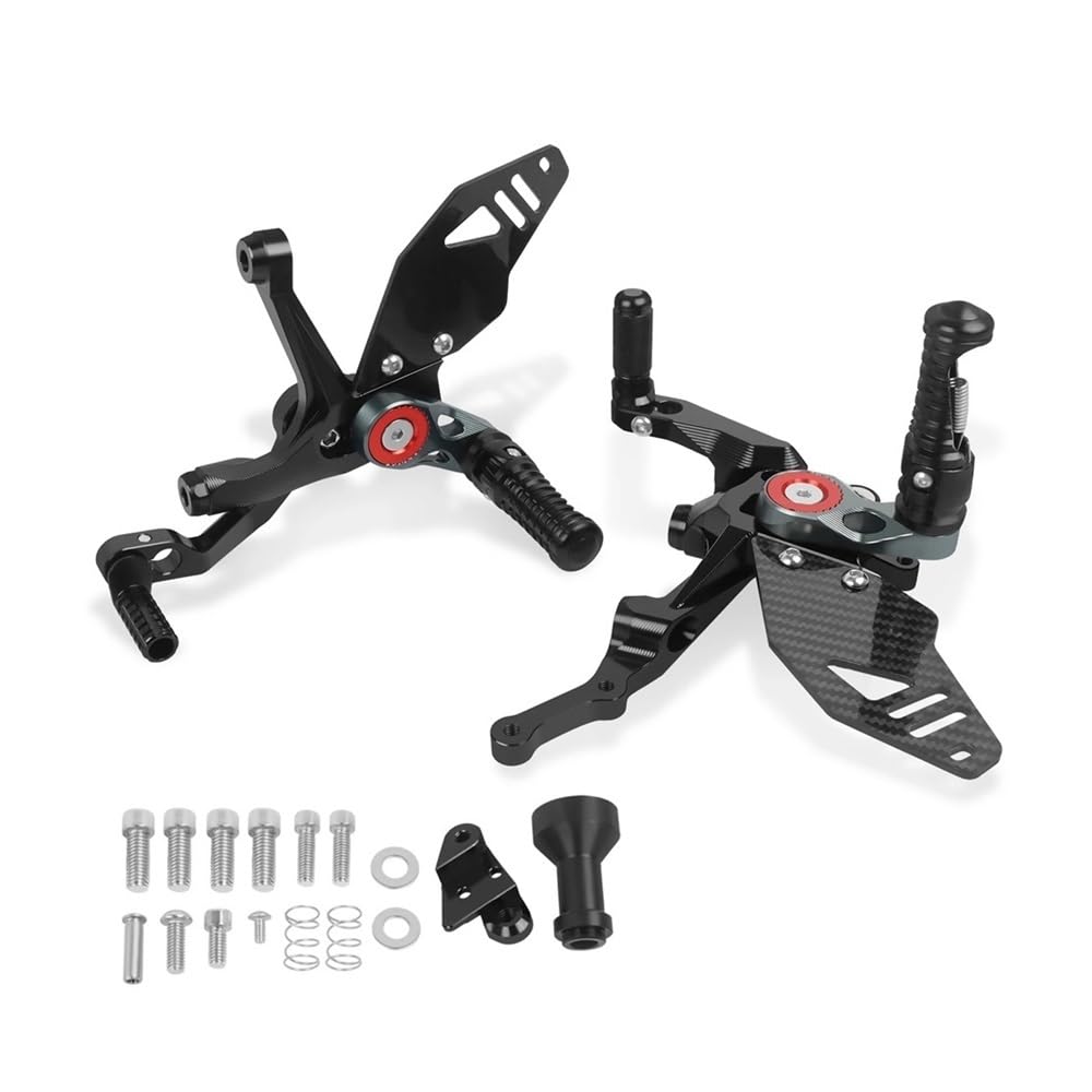 Fußraste Fußrastenträger Für Du&Cati Für St&reet Fi&ghter V2 Motorrad Rearset Fußstütze Fußrasten Pedal Aluminium Fuß Peg Rear Set Fußstütze Pedal von IPUDIS