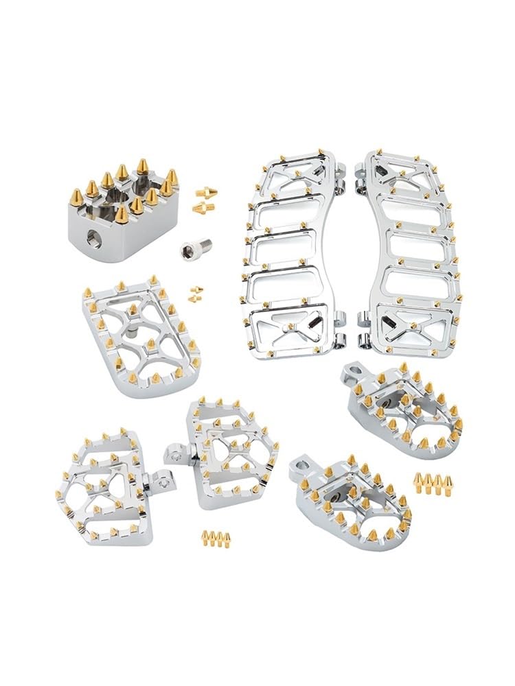 Fußraste Fußrastenträger Fußrasten Motorrad-Fußbretter Fußstützen Schalthebel Peg Bremspedal Komplette Kits für Ha&rley Fußstütze Pedal von IPUDIS