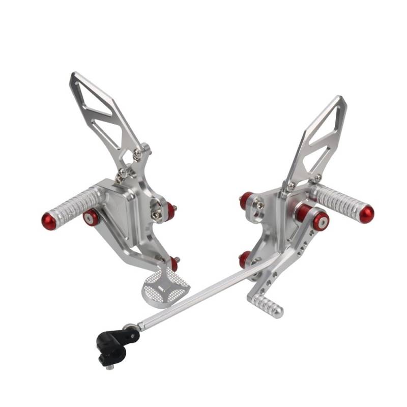 Fußraste Fußrastenträger Motorrad CNC Einstellbare Hinten Set Fußrastenanlage Fußstütze Fußstütze Für CB650F CBR650F CB650R CBR650R Fußstütze Pedal von IPUDIS