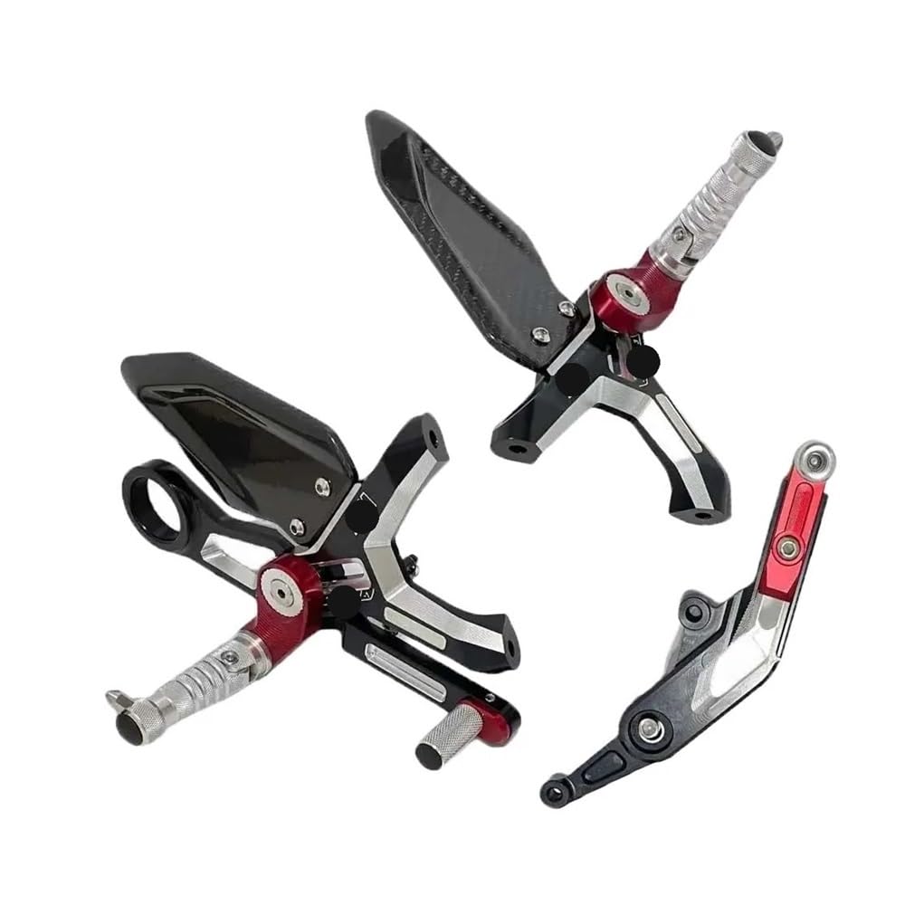 Fußraste Fußrastenträger Motorrad Fuß-Peg Set Rechts Und Links Für S1000RR 19-23 -Performance Teile CNC Einstellbare Hinten Set Fuß Rest Fußstütze Pedal von IPUDIS