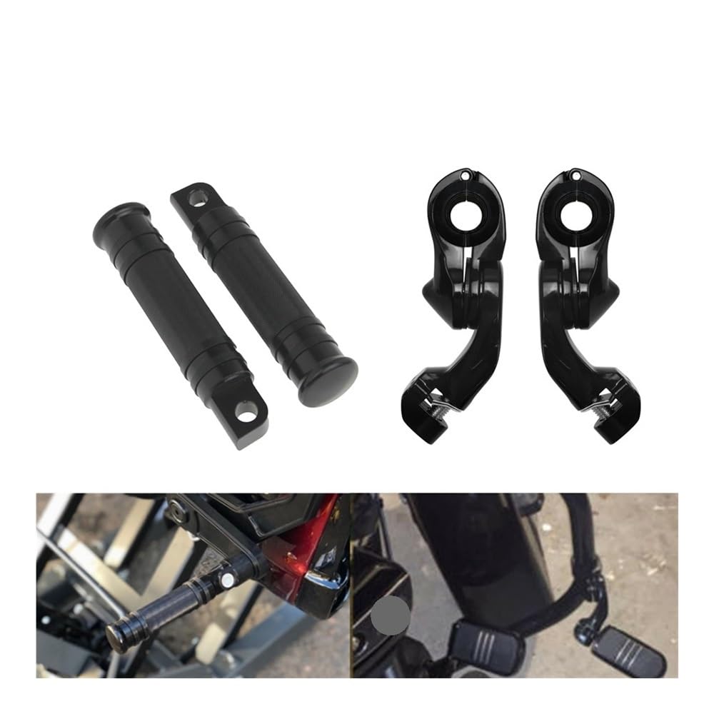 Fußraste Fußrastenträger Motorrad-Fußrastenklemme Highway Motorschutz Fußrasten Halterung & Beifahrer-Fußstütze Pedal Set für Ha&rley Fußstütze Pedal von IPUDIS