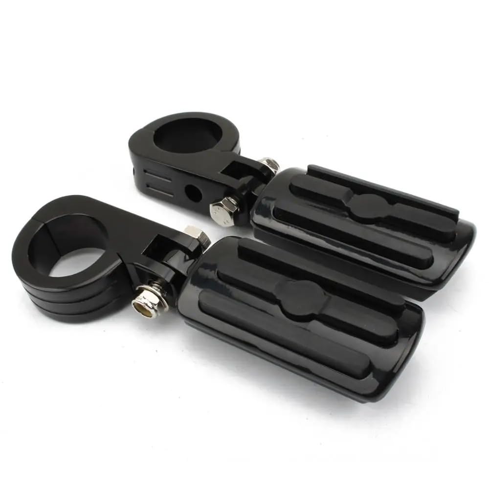 Fußraste Fußrastenträger Schwarze Motorrad-Highway-Fußrasten 32mm 38mm Motorschutz Crash Bar Fußstützen-Kits für Ha&rley für Touring Fußstütze Pedal von IPUDIS