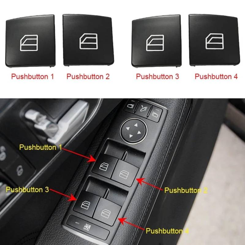 IPUDIS Hauptschalter Elektrische Fensterheber Power Auto Fenster Control Schalter Abdeckung Schalter Taste Abdeckung Kappe Für Benz Für C GLK E W204 X204 W212 von IPUDIS