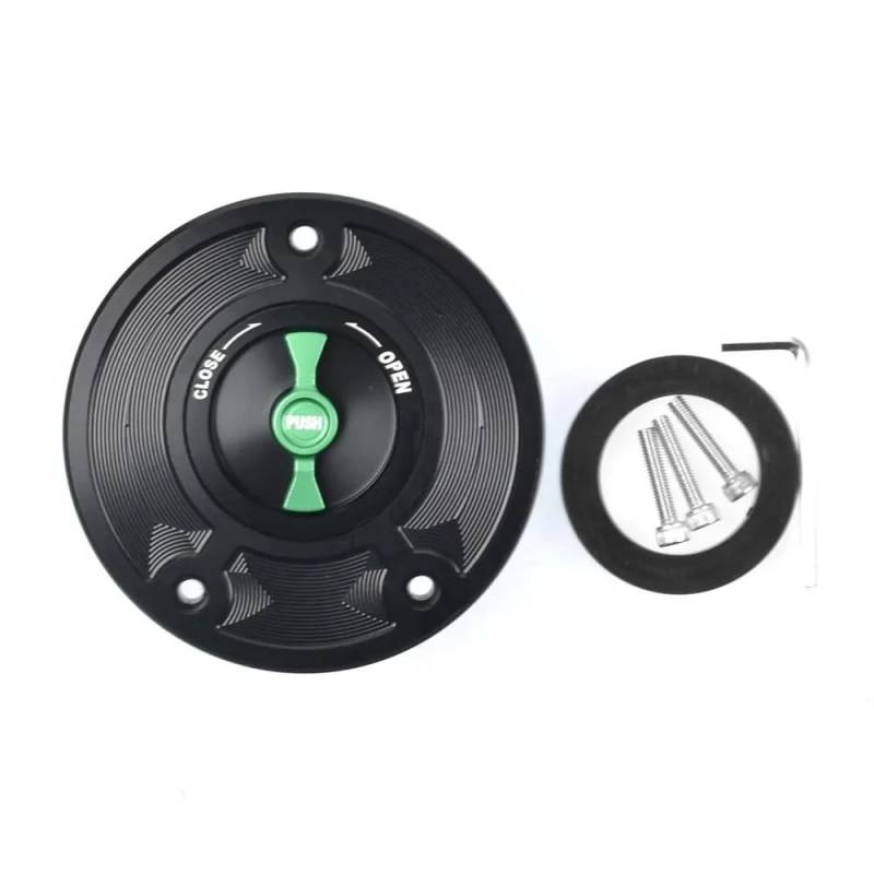 Tankdeckelabdeckung Keyless Motorrad Kraftstoff Gas Tank Cap Abdeckung Für Ka&wasaki Für Ninja ZX-6R 636 ZX636R 2009-2018 ZX6R ZX 6R von IPUDIS