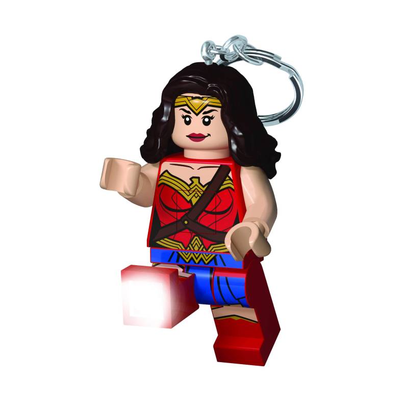 Lego DC Superheroes - Wonder Woman Schlüsselanhänger LED-Taschenlampe für DC-Fans - Fantasievolles Kinderspielzeug - 76 mm große Figur (KE92H) - Inklusive 2 CR2025 Batterien von IQ