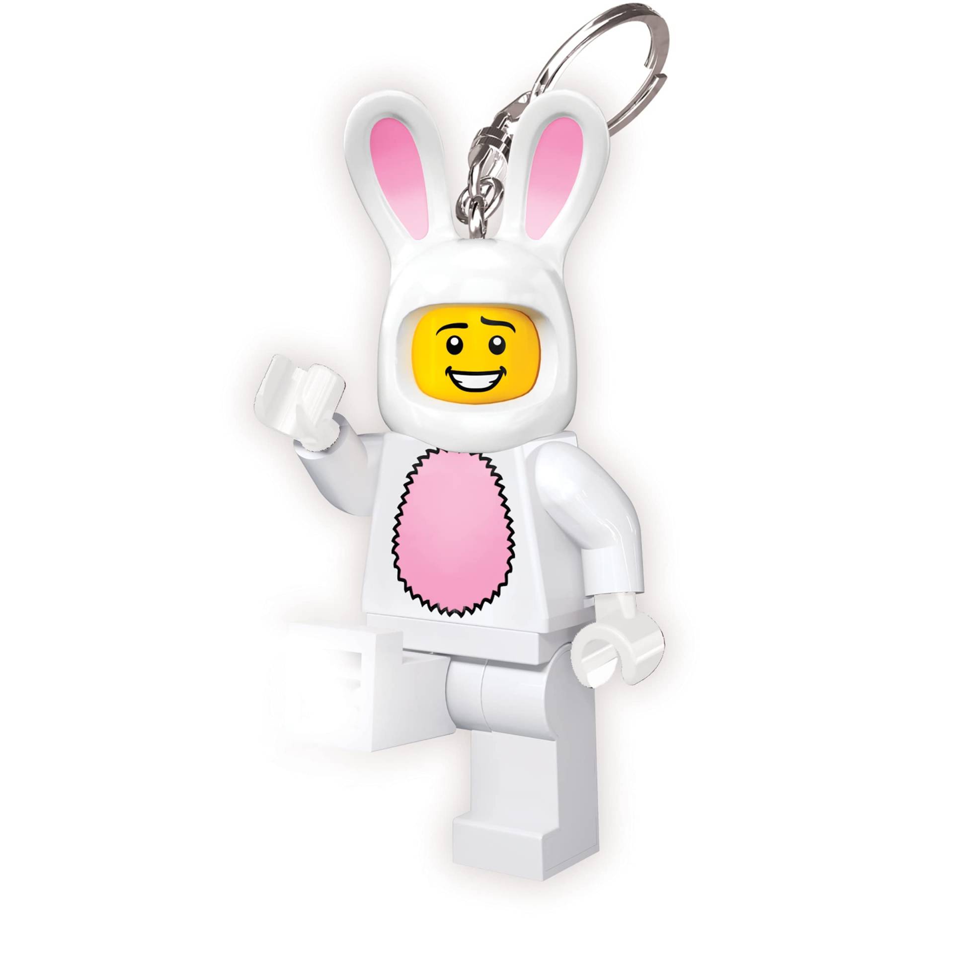 LEGO Iconic Bunny Suit Guy Schlüsselanhänger Taschenlampe Spielzeuge Geschenke für Kinder - 76 mm große Figur (KE73H) - 2 CR2025 Batterien enthalten von IQ