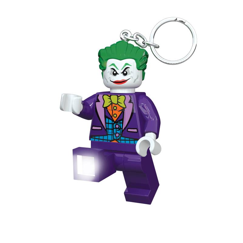 Lego DC Superheroes - The Joker Schlüsselanhänger LED-Taschenlampe für DC-Fans - Fantasievolles Kinderspielzeug - 76 mm große Figur (KE92H) - Inklusive 2 CR2025 Batterien von IQ