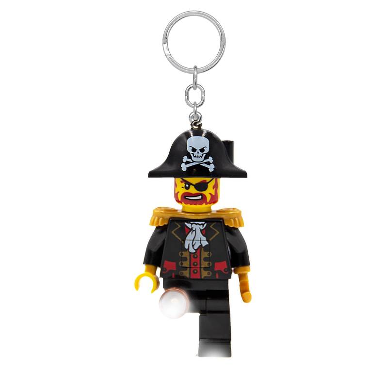 Lego Iconic Captain Brickbeard Schlüsselanhänger mit LED-Taschenlampe Spielzeuggeschenke für Kinder - 76 mm große Figur (KE23H) - 2 CR2025 Batterien enthalten von IQ