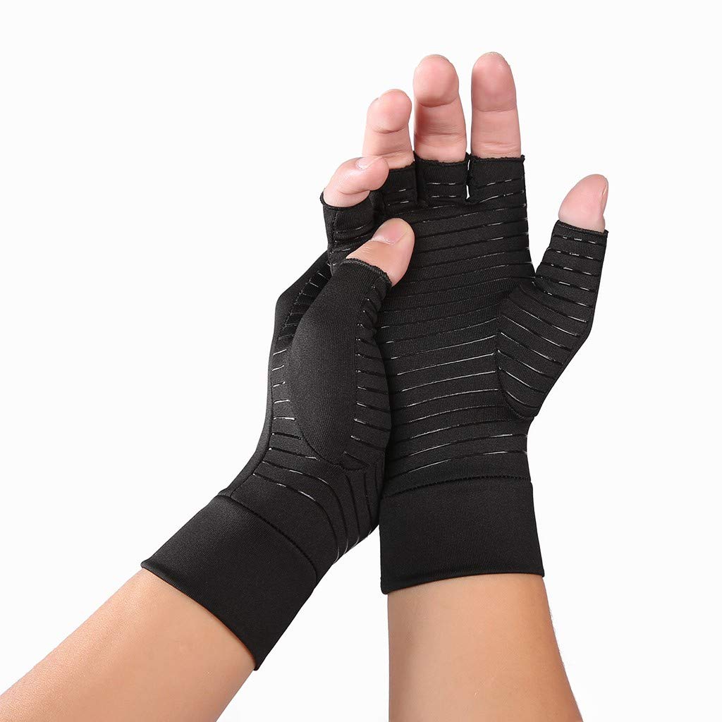 IQYU Armbinder Extrem Trainingshandschuh Sportpflege-Handschuh Lederhandschuhe Gefüttert Damen (Black, M) von IQYU