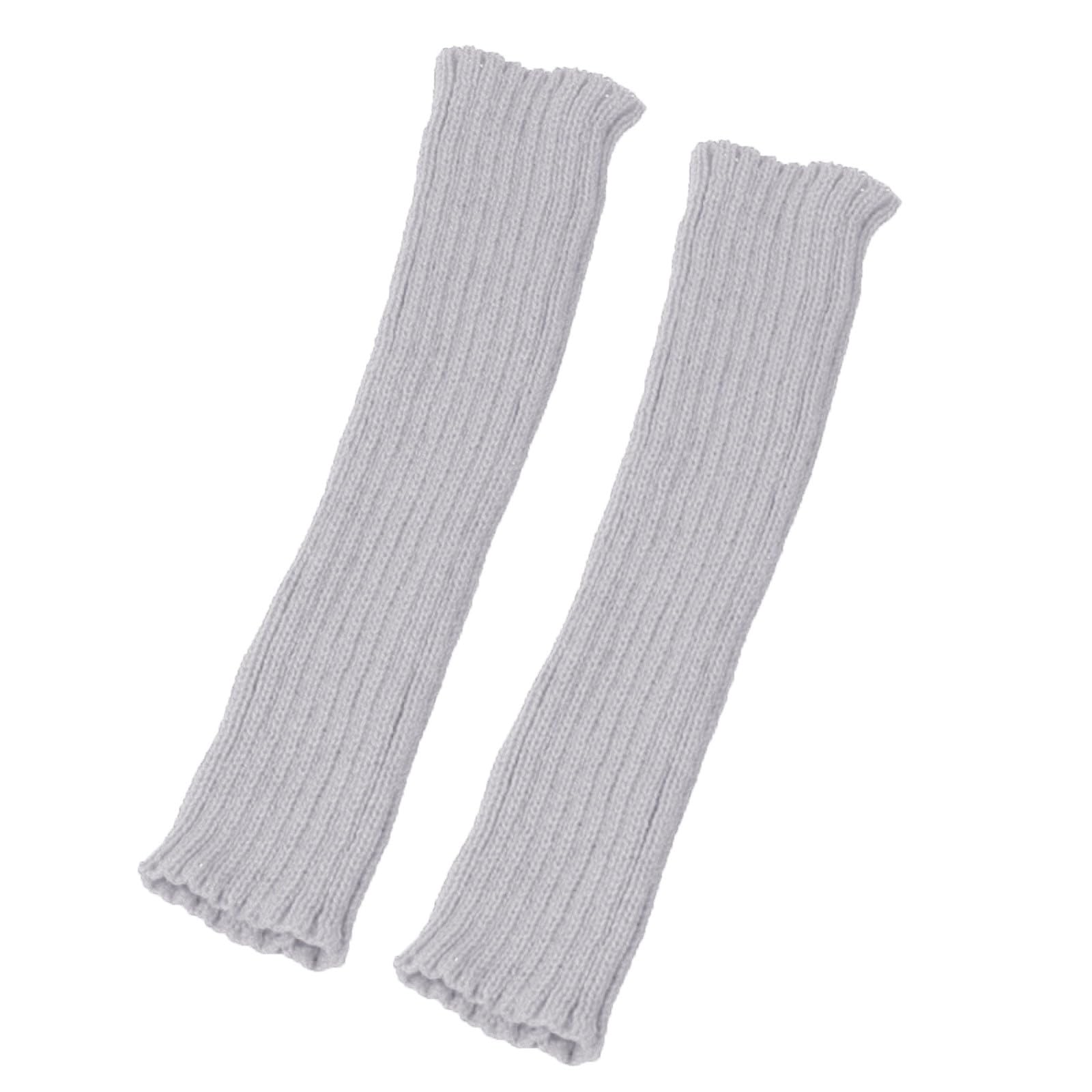 IQYU Armstulpen, Handschuhe, Winter, lange fingerlose Handschuhe für Damen, Handschuhe, Fäustlinge für Damen und Herren Herren Handschuhe Winter (Grey, One Size) von IQYU