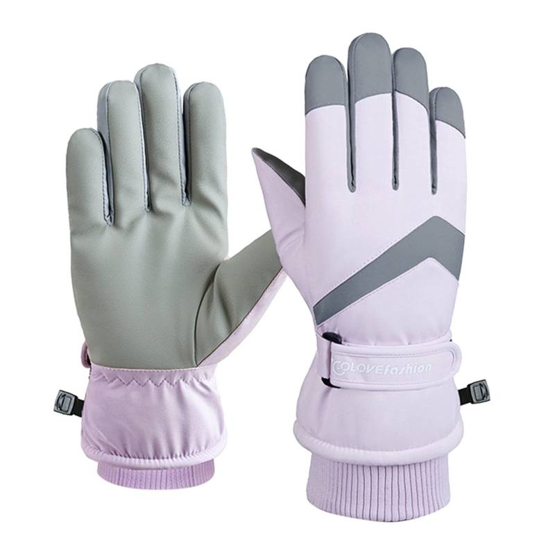 IQYU Armstulpen Schwarz Mit Finger wasserdicht, plus Samt, warm, winddicht, Kälteschutz, Outdoor-Paar, Reithandschuhe Hexenhandschuhe (Purple, L) von IQYU