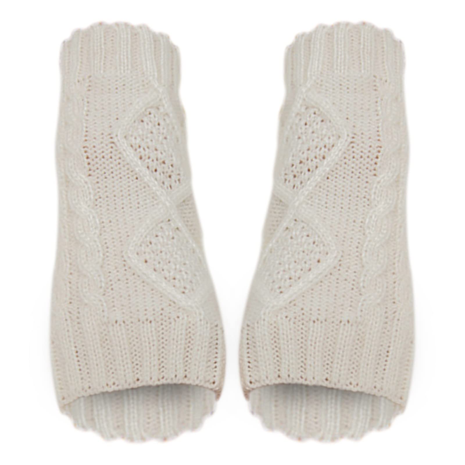 IQYU Armstulpen Schwarz Rosa und Damen-Allzweck-Handschuhe für Damen Thermohandschuhe gestrickt für Winterwärme Zigarettenverlängerung Damen (White, One Size) von IQYU