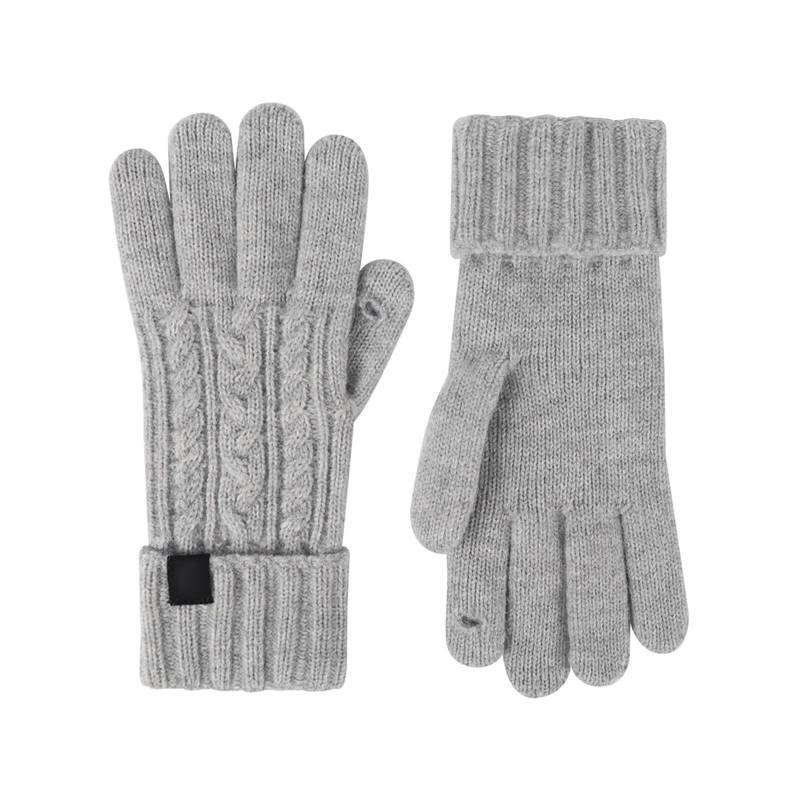 IQYU Armstulpen Schwarz Weiß für Damen, kaltes Wetter, Winterhandschuhe, Damen, warme Strickhandschuhe Braut Accessoires Winter (Grey, A) von IQYU