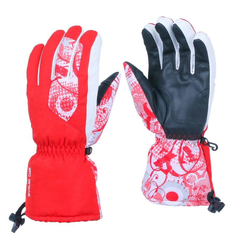 IQYU Brautschmuck auch atmungsaktive Handschuh für Snowboard-Ski Handschuh Schnee Touch Frauen Winter-wasserdichte Herren Handschuh Armstulpen Damen (Red, L) von IQYU