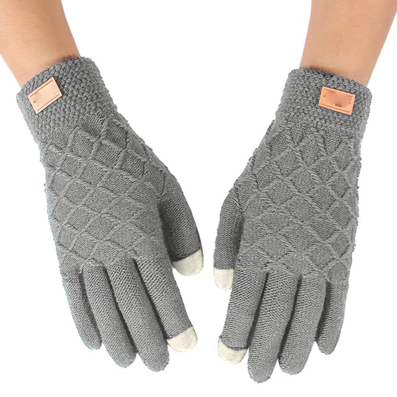 IQYU Damenkostüm Weiß und mit verdickte Handschuhe Winter-Reithandschuhe Halloween Kostüm Damen Teufel (Grey, One Size) von IQYU