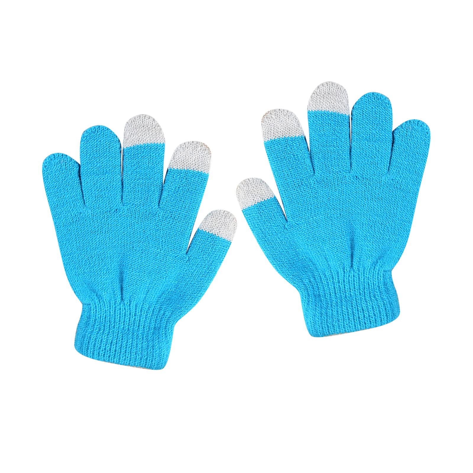 IQYU Glamour Kleidung Party Abend Color Strickhandschuhe Show Stretch-Handschuhe für, keine Handschuhe Braut Kostüm (Light blue, One Size) von IQYU