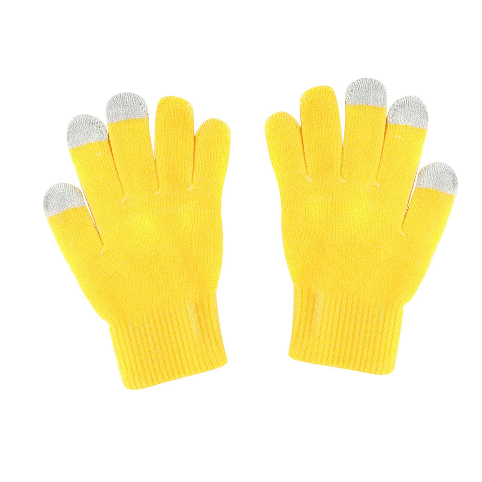 IQYU Glamour Kleidung Party Abend Color Strickhandschuhe Show Stretch-Handschuhe für, keine Handschuhe Braut Kostüm (Yellow, One Size) von IQYU