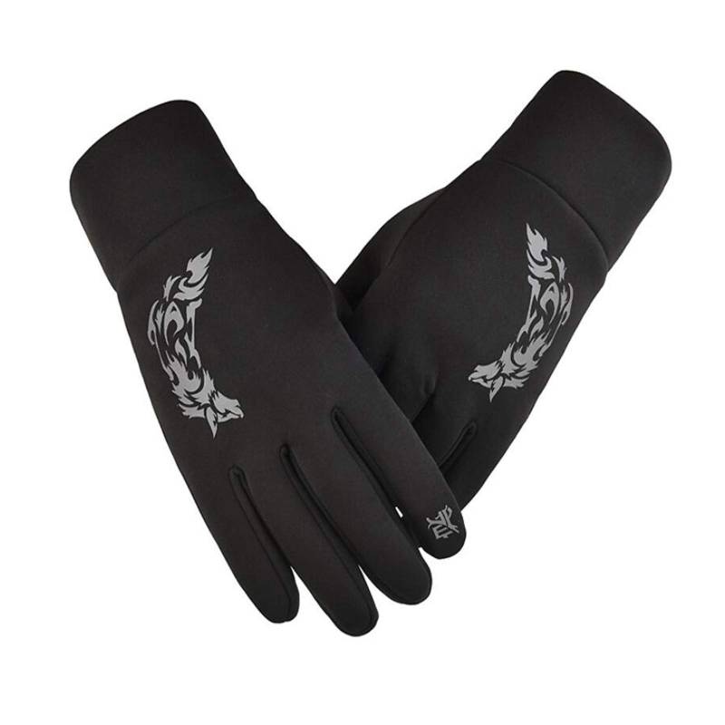 IQYU Halloween Kostüm Teufel Winddichte Schule Rote Handschuhe Damen (Black, XL) von IQYU