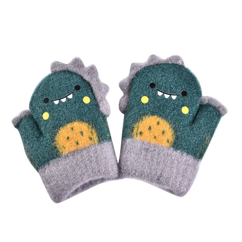 IQYU Halloween Ohrringe für Baby Kleinkind Handschuhe Kleinkind Winterhandschuhe Schnee Winter für Handschuhe Handschuhe Mit Noppen (Green, 0-2 Years) von IQYU