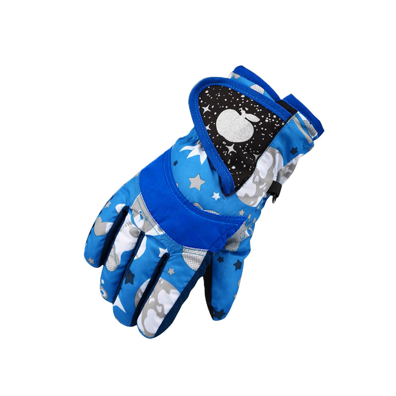 IQYU Handschuhe Schnee Outdoor-Winddicht Sport Fäustlinge Skifahren für Winterhandschuhe Kostüm Pfau Damen (Mutilcolor4, One Size) von IQYU