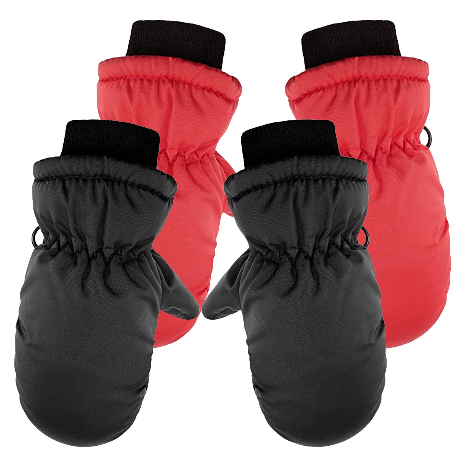 IQYU Handschuhe Weiß Damen Karneval wasserdicht voll Skifahren warm 2 Paar Baby Handschuhe Fäustlinge Handschuhe Handstulpen Damen Glitzer (G, One Size) von IQYU