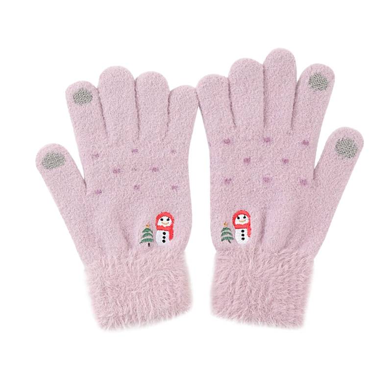 IQYU Herrenhandschuhe Warm Winter Wolle Vollfinger Handschuhe Winter warme Handschuhe Handschuhe & Fäustlinge Für Herren (Purple, One Size) von IQYU