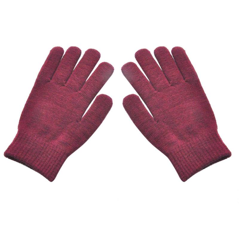 IQYU Lange Handschuhe Schwarz Handschuhe Winter-Woll- und Strickhandschuh für Frauen Spitzen Handschuhe (H, One Size) von IQYU