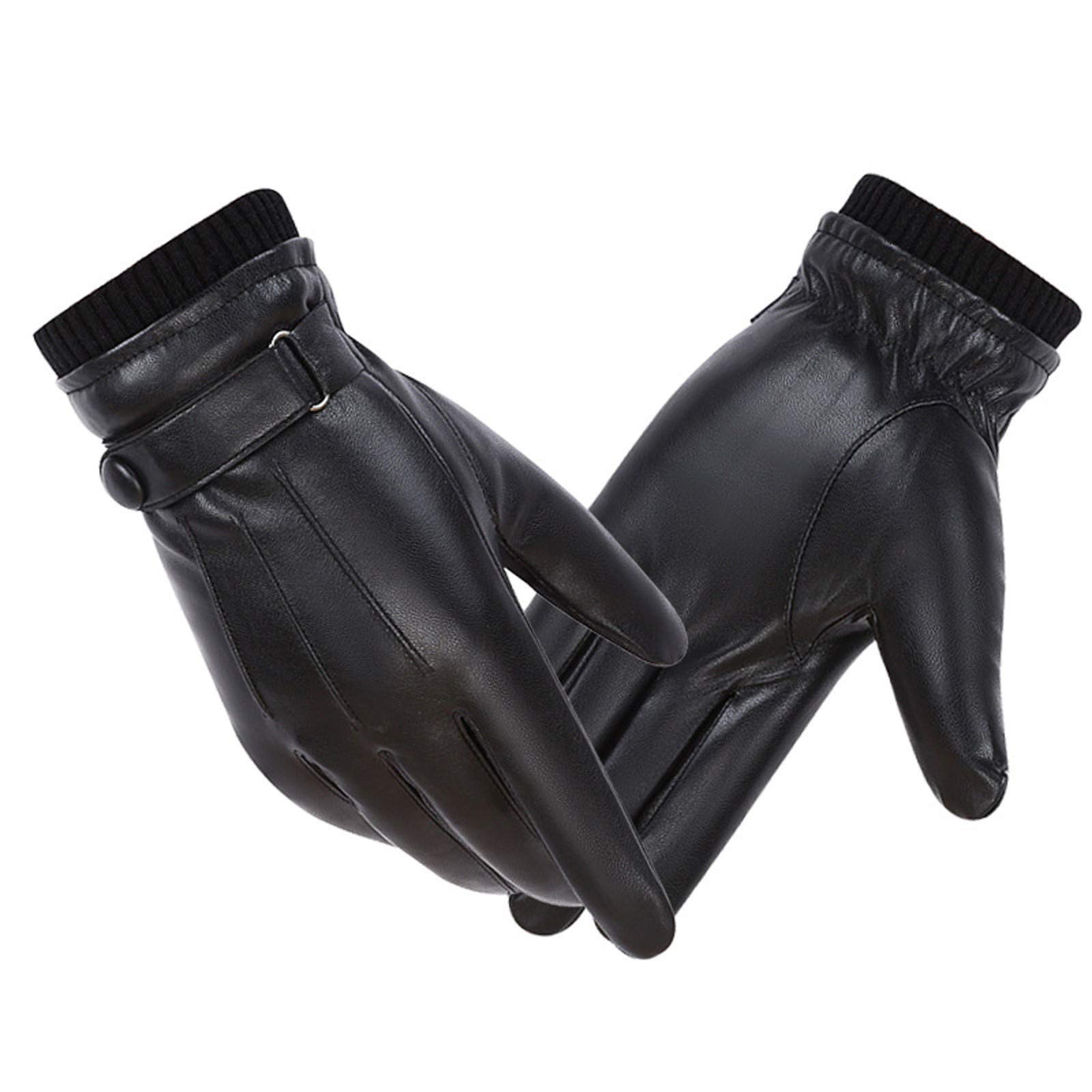 IQYU Latex Body Herrenhandschuhe warm für Frauen Bildschirmhandschuhe Handschuhe Autofahren Herren (Black, M) von IQYU