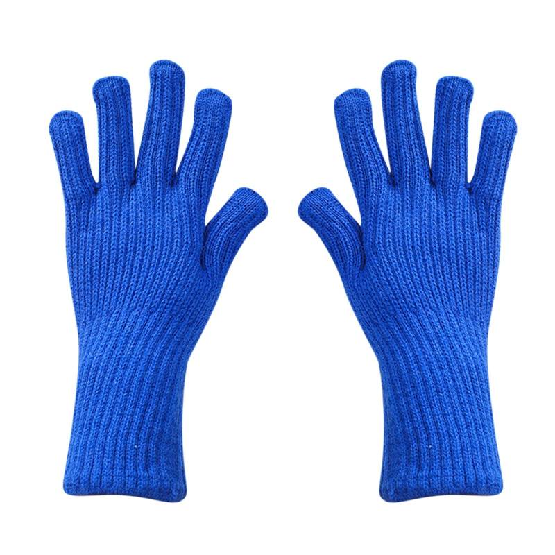 IQYU Latex Strümpfe S SMS Handschuhe Outdoor Männer Frauen Warme Strick Winter Fäustlinge Handschuhe Solide Golves Studenten Outdoor Reiten Wandern Fäustlinge Neopren Handschuhe Damen (Blue, One Size) von IQYU