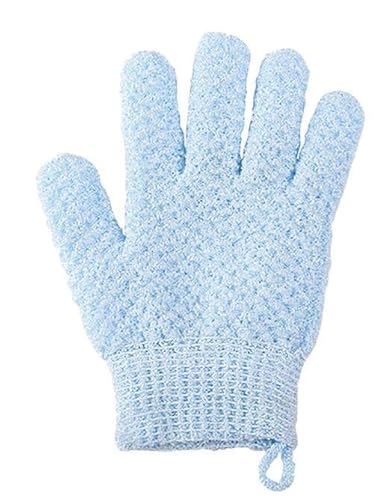 IQYU Schlamm-Handschuhe Bath Bath Scrub Scrub Rub Finger Back Towel Scrub Fünf Peeling-Reib-Peeling-Handschuhe Kostüm Maus Damen (Blue, One Size) von IQYU