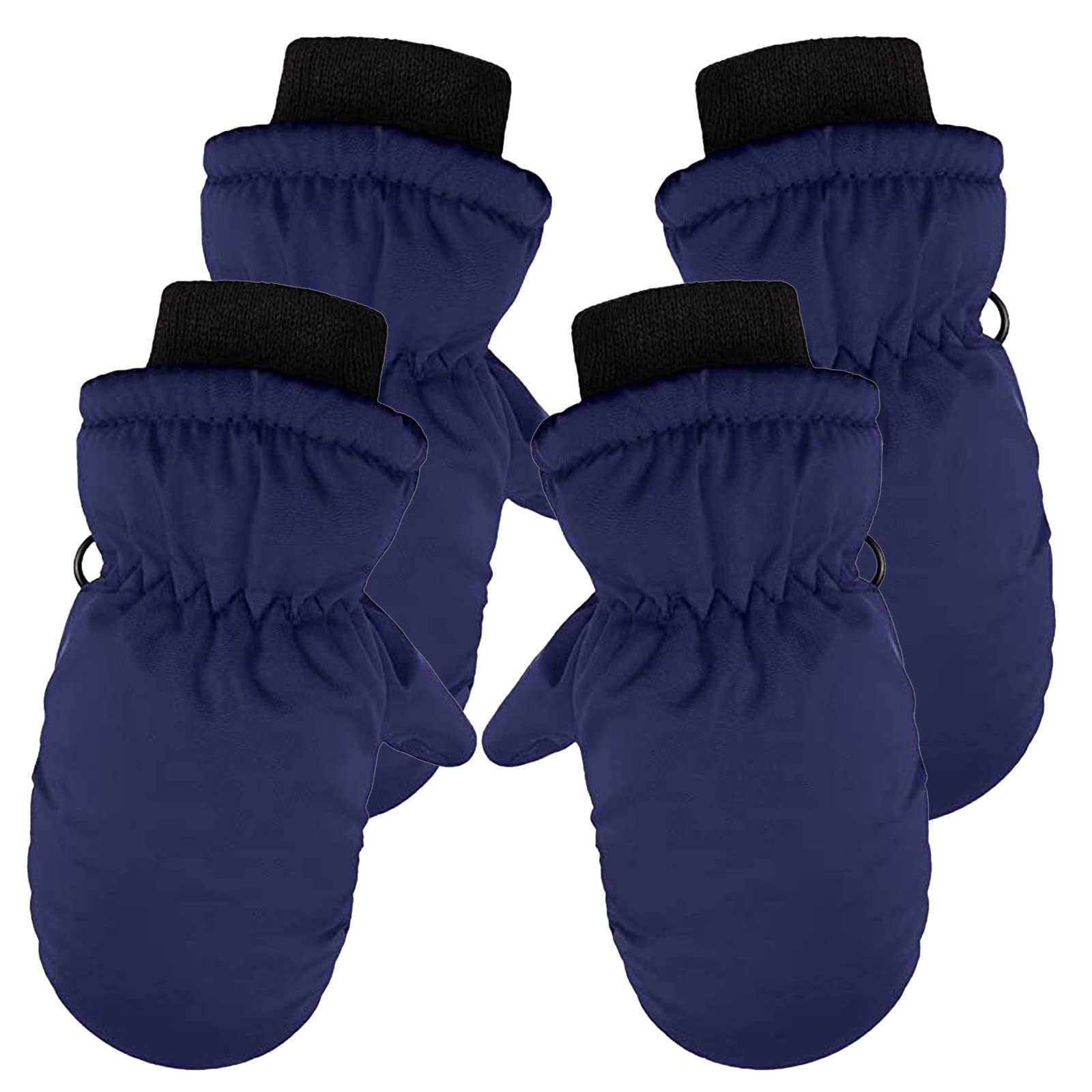 IQYU Winterhandschuhe Frauen 2 Paar Finger Baby Wasserdicht Voll Outdoor Winter Handschuhe Warme Handschuhe Lange Handschuhe (Navy, One Size) von IQYU