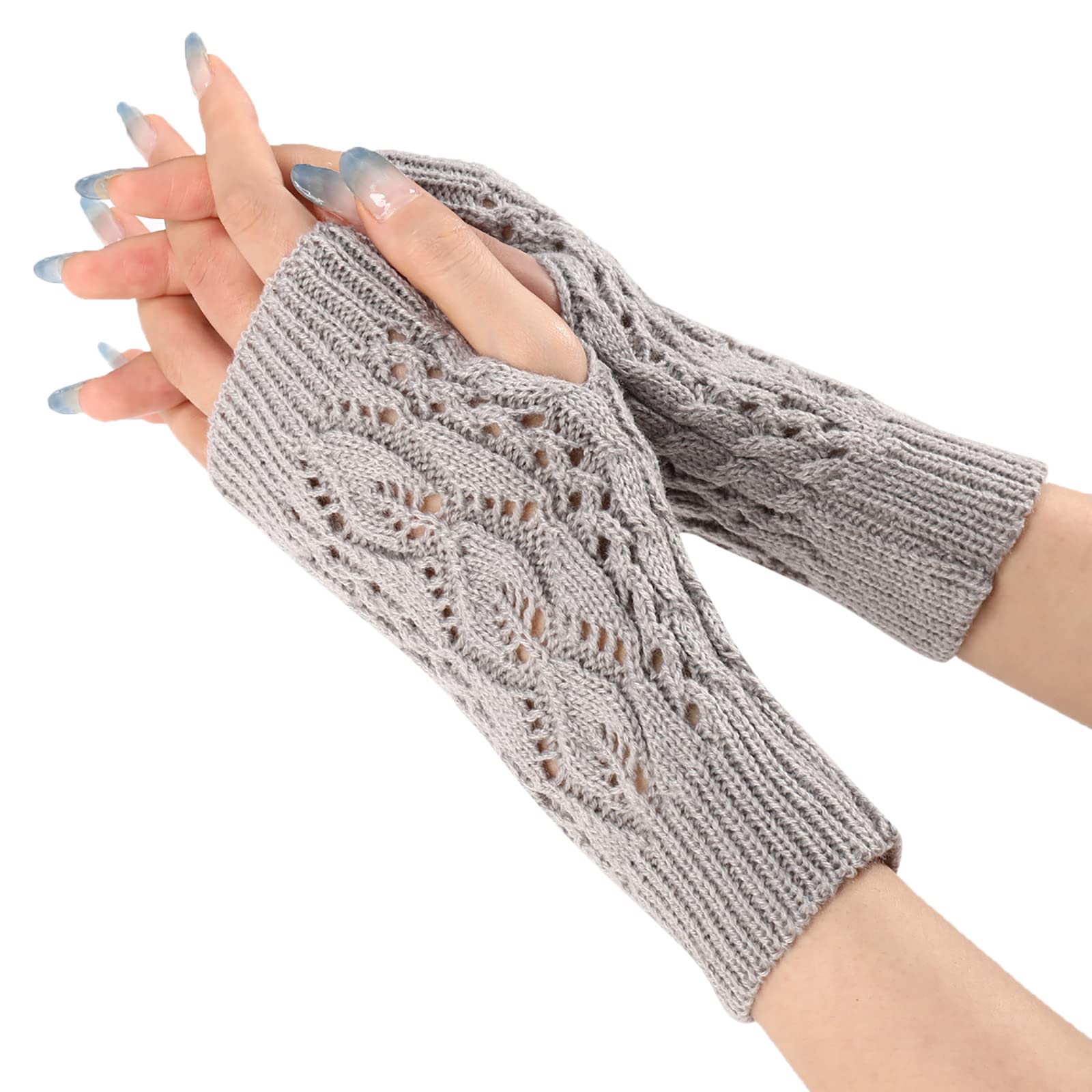 IQYU Winterhandschuhe für Damen, warmer Handschuh, winddicht, elastisch, SMS, schwarze Handschuhe, Damen, warm gefütterte Handschuhe Handschuhe Winter Damen Touchscreen (Grey, One Size) von IQYU