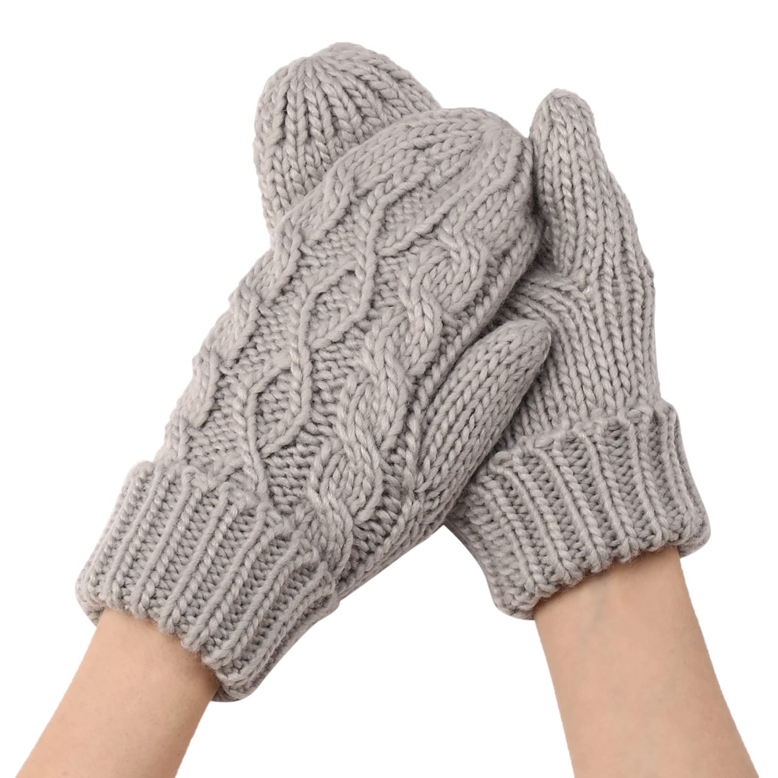 IQYU Winterhandschuhe für Damen, warmer Handschuh, winddicht, elastisch, SMS, schwarze Handschuhe, Damen Pantomimen Kostüm (Grey, One Size) von IQYU